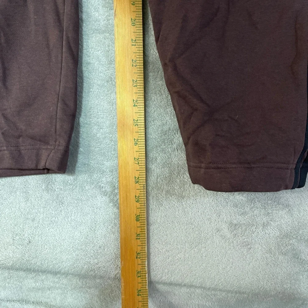 NWT adidas Wide Leg Fleece Sweatpants Men's Large Shadow Brown Cotton Fleece
